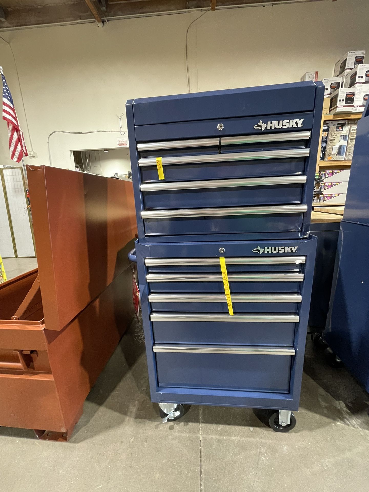 Husky 27 in. 10-Drawer Blue Tool Chest Combo