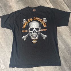 Harley-Davidson Ride Hard Skull Graphic T-Shirt