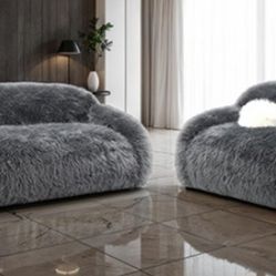 Brand New Grey Super Plush Sofa & Loveseat 