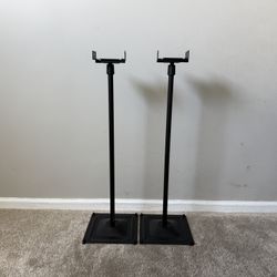 2 Adjustable Metal Speaker Stands