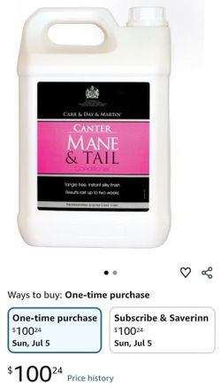 Canter Mane and Tail Conditioner 5 liter refill NEW!