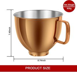 5QT Mixer Bowl for all KitchenAid 4.5-5QT Tilt-Head Stand Mixers