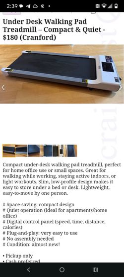 Under desk walking pad treadmill
