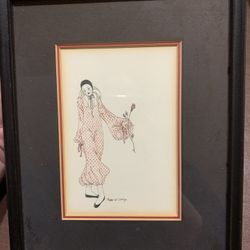 Peggy Joe Oakley Print   Of Clown 