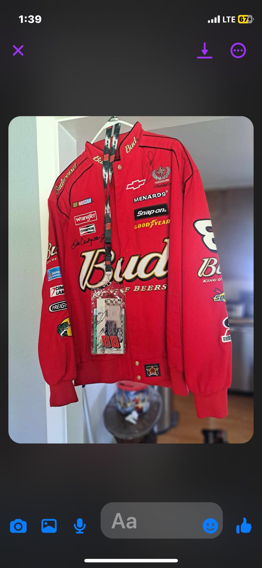 Dale Jr Jacket/ With Signatures