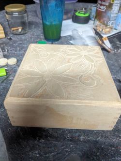 Hand Carved Cigar Box