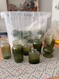 Green Bud Vases Wedding