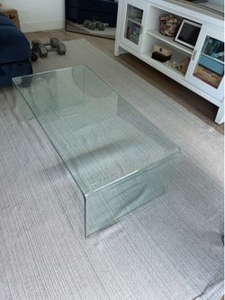 Modern Thick Glass Coffee Table - Excellent Condition