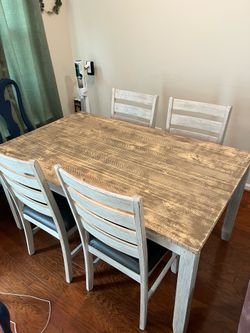 Farmhouse table and chairs