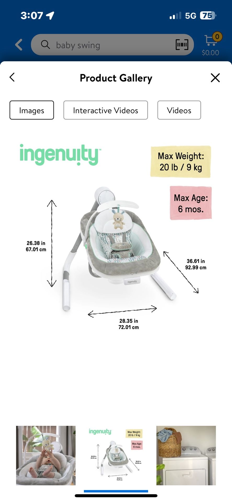 Ingenuity Anyway Baby Swing