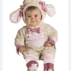 Rubies Costume Pink Little Lamb 2pc Bodysuit & Hat with Ears