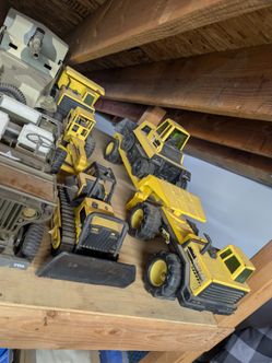 Old tonka trucks, Army vehicles, RC cars