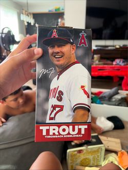 Mike Trout Angels Throwback Bobblehead