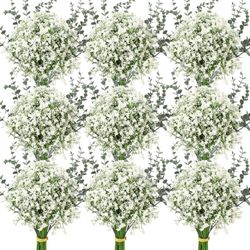 120pcs. Babys breath greenery eucalyptus artificial flowers