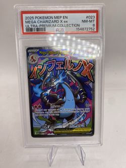 Mega Charizard X EX - Pokemon Mega Evolutions UPC Promo #023 - Near Mint PSA 8