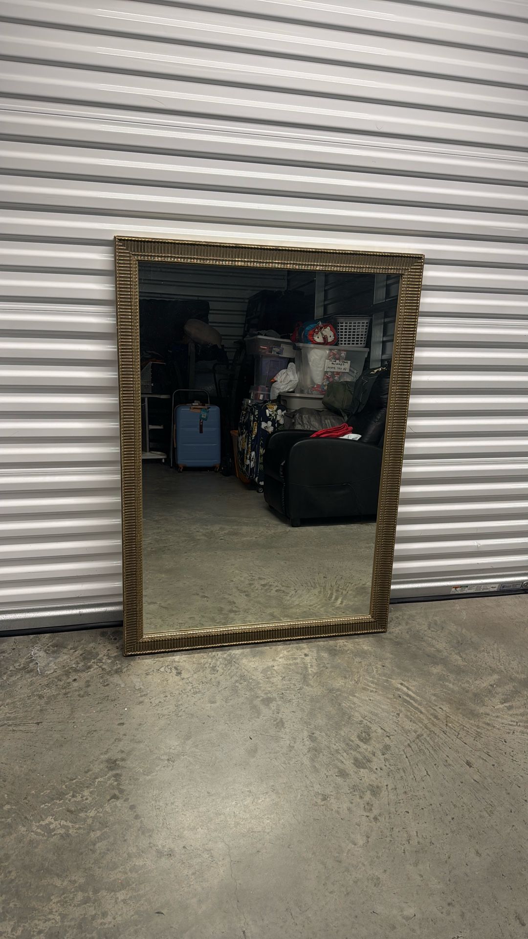 Mirror With Gold Trim