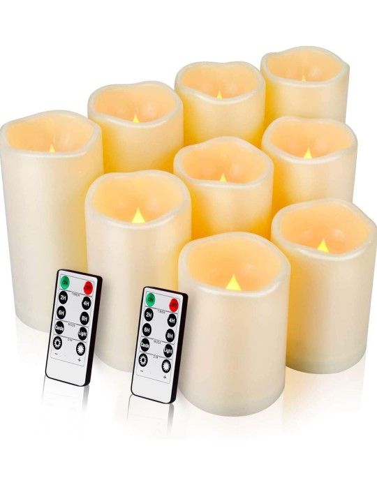 Enido Flameless Candles, LED Candles Outdoor Waterproof
