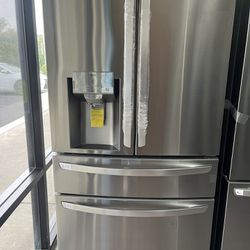 Out Of Box / Dents Or Scratches Only / 4  Door Stainless Steel Fridge  Now $1599 MSRP$4000