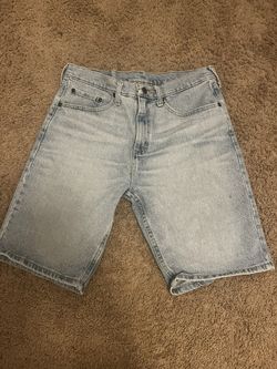 Men’s Wrangler Blue Light Washed Denim Jorts Size 30