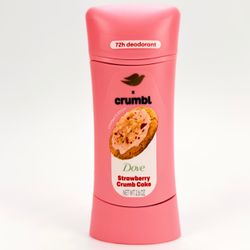 Dove x Crumbl Limited Edition Strawberry Crumb Deodorant 2.6oz 72HR Protection