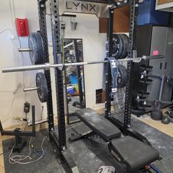 Lynx home fitness gym weights rack barbell bench