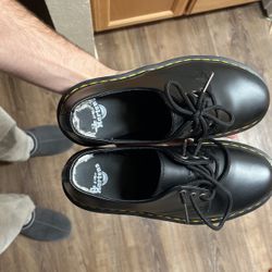 Doctor. Martins 1461 Quad smooth leather platform shoes