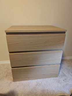 2x Ikea Storklinta 3 Drawer Dresser