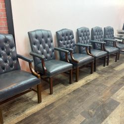 Office / Waiting Room Chairs – Solid Wood & Leather