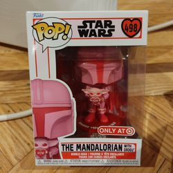 Star Wars Mandalorian with Grogu EXCLUSIVE Pink Pop