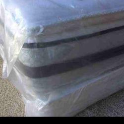 Queen Size New Thick Pillow top Bed