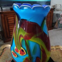Murano Style 8 Lb Vase.