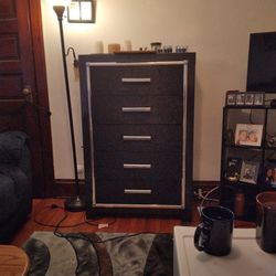 Ashley Furniture Black/Silver  Dresser 4"Length  2" Wide 