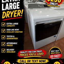 Extra Large Dryer Warranty Included ✅