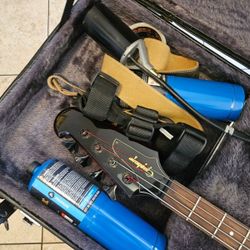 Epiphone Tobacco Firebird Bass With Flame Torch And Hardshell Case