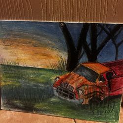 Oil Pastel Art Canvas