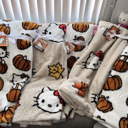 Hello Kitty Fall Blankets 