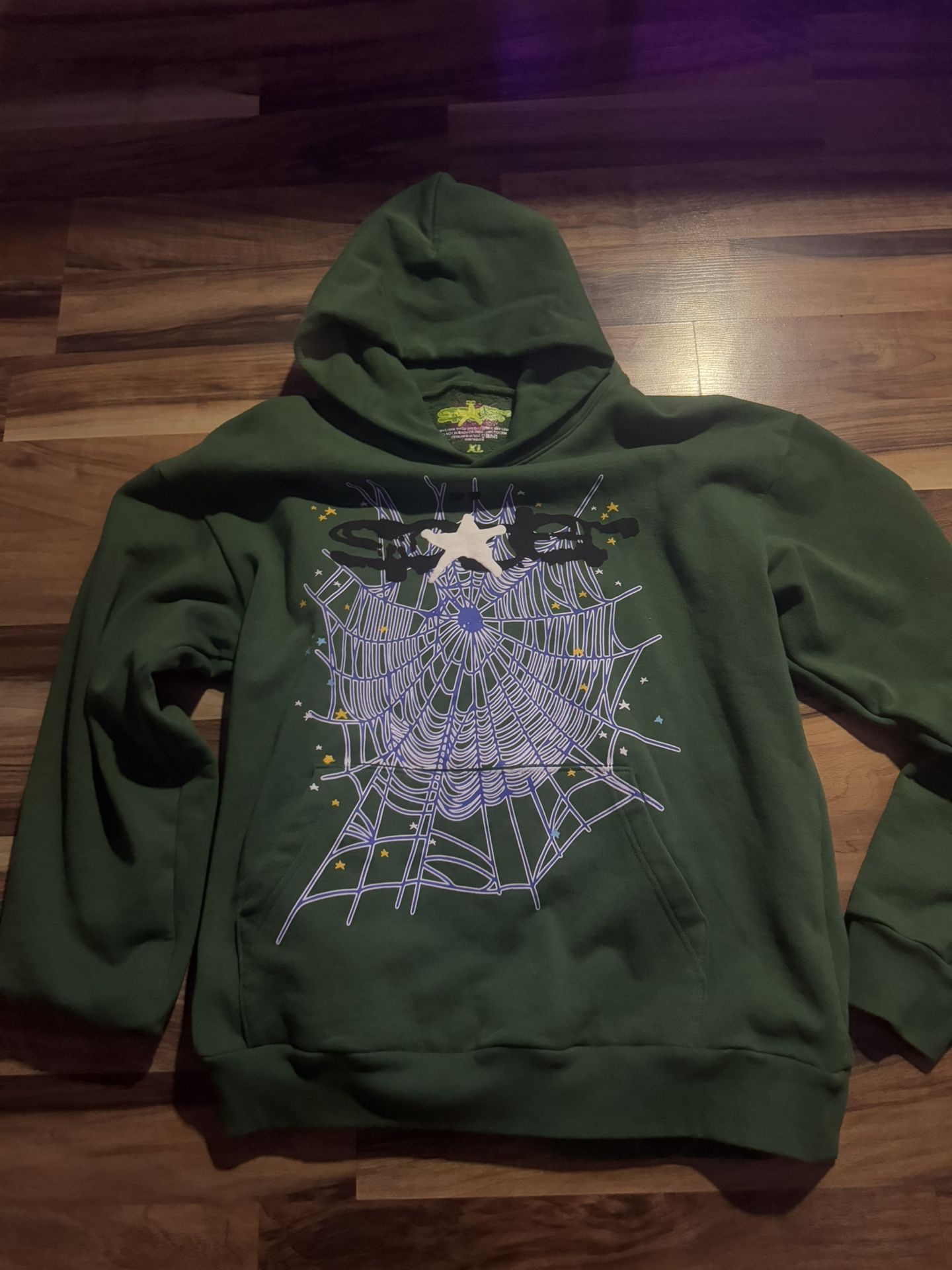 Sp5der green hoodie