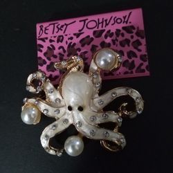 Betsey Johnson Octopus Brooch