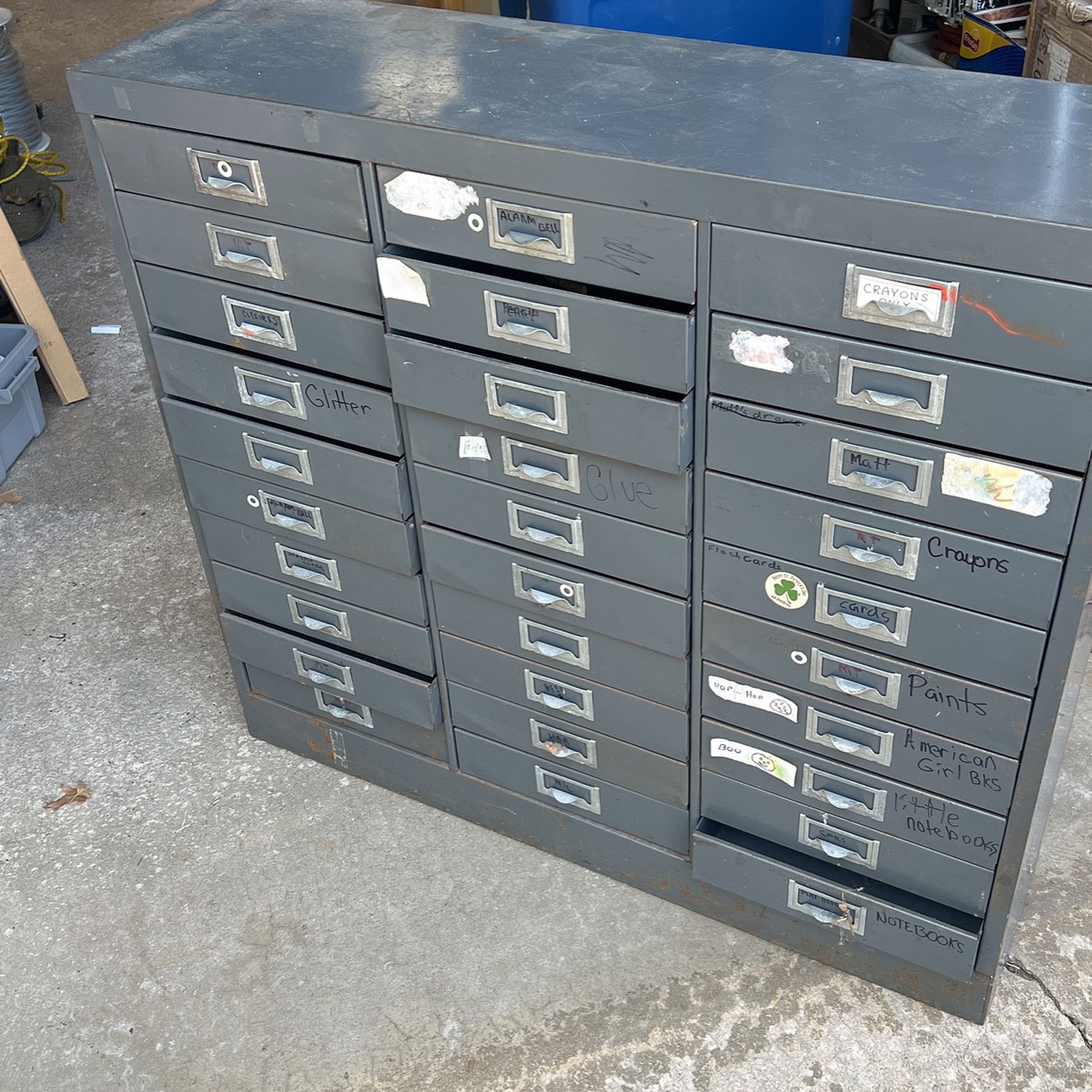Storage Cabinet 30 Drawers 11 Inches Wide 10” Deep in 2 1/2 inches high