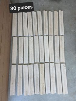 Travertine Chair Rail Bar Tile 2 x 12