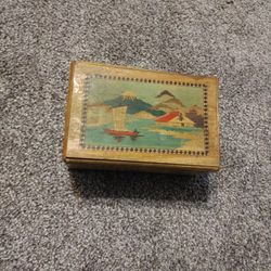 Vtg Japanese Puzzle Box/japan - 2 Scenes: Mt. Fuji