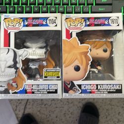 ICHIGO & HOLLOWED ICHIGO Funko pops like new