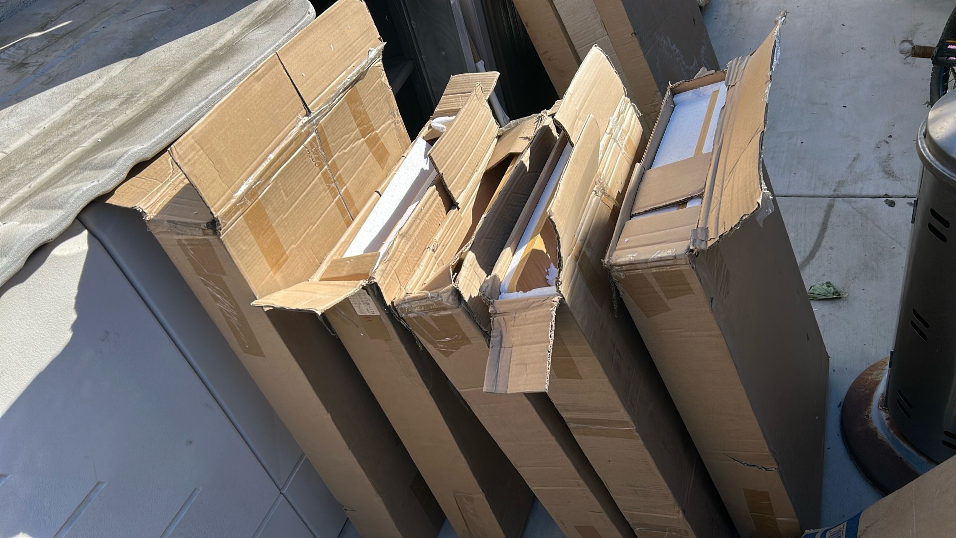 Desk Tan/oak Color With White Metal Legs New