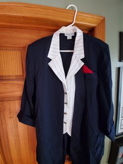 Navy Pant Suit