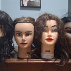 4 Cosmetology Mannequin practice heads - 