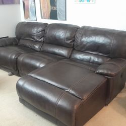 Leather Recliner Sectional