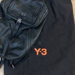 Y-3 Leather Backpack