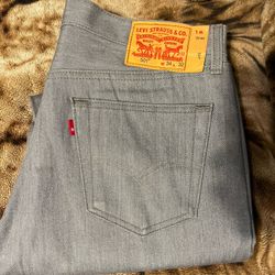 Levi 501 Light Grey 34W 32L