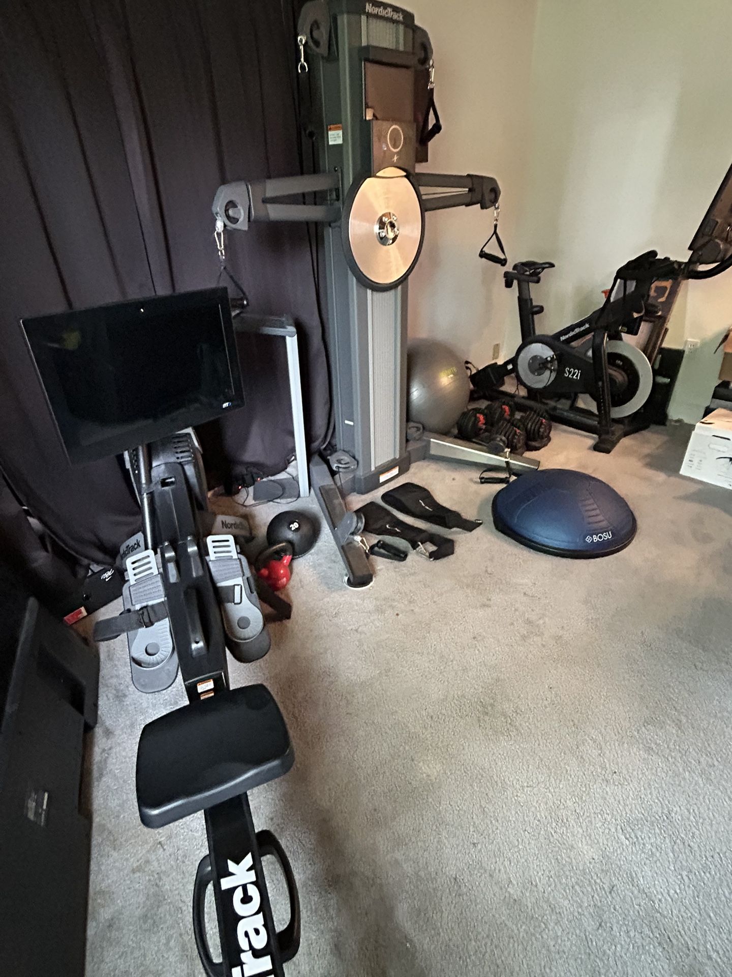 3 Nordictrack Gym Bowflex CST, Rower RW900, Cycle S22i