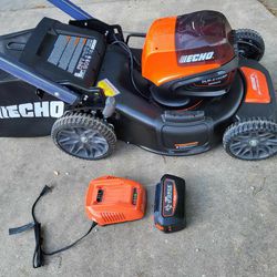 ECHO SELF PROPELLED RECHARGEABLE 60V, LAWN MOWER. 